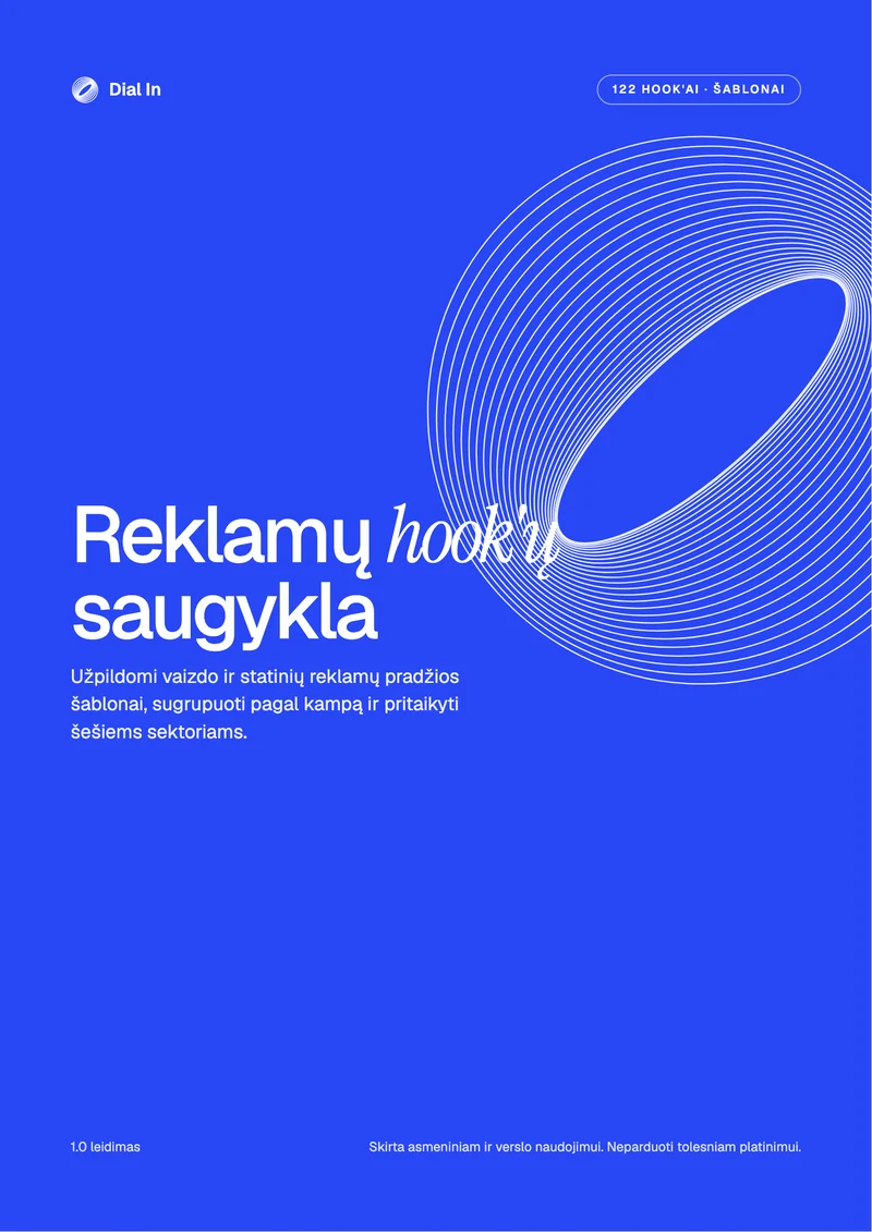 Reklamų hook'ų saugykla, puslapio peržiūra 1